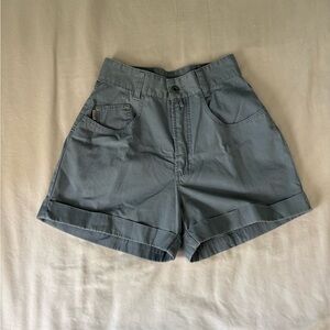 Esprit High-Waist Slate Gray Cuffed Shorts